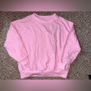 Toddler Pink Speckled Crewneck Sweatshirt